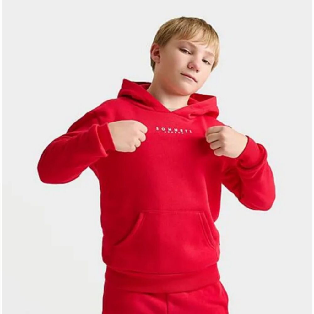 Sonneti London Kids Essential Pullover Hoodie Racing Red Streetwear Sz S